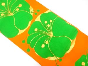 花模様織出し袋帯